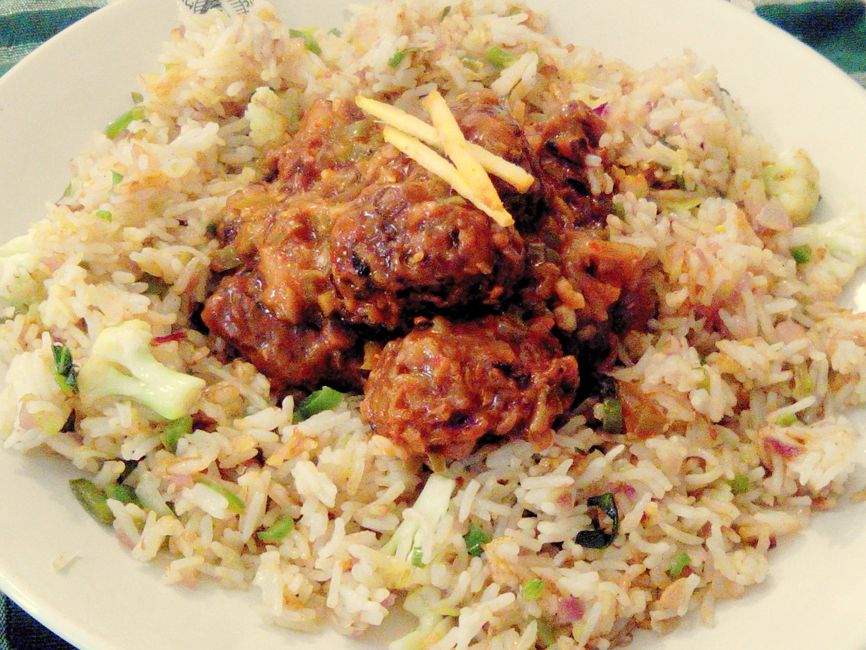 Fried Rice + Manchurian Gravy