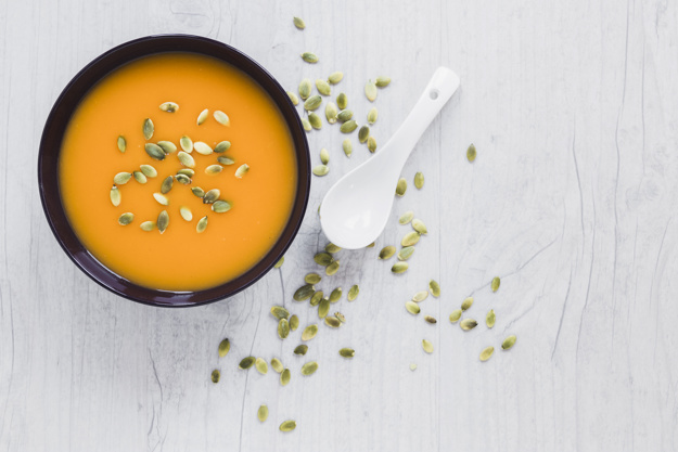 Veg Soup served in Platter